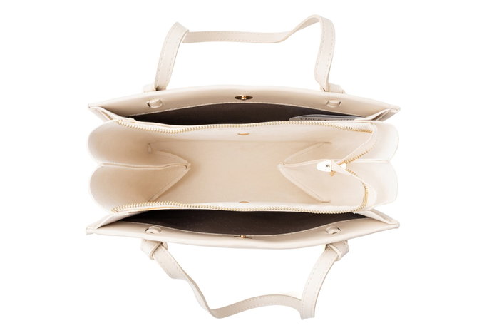 Vince Camuto Bolso Tote Crema Piel de Polivinilo 30x12x20 cm
